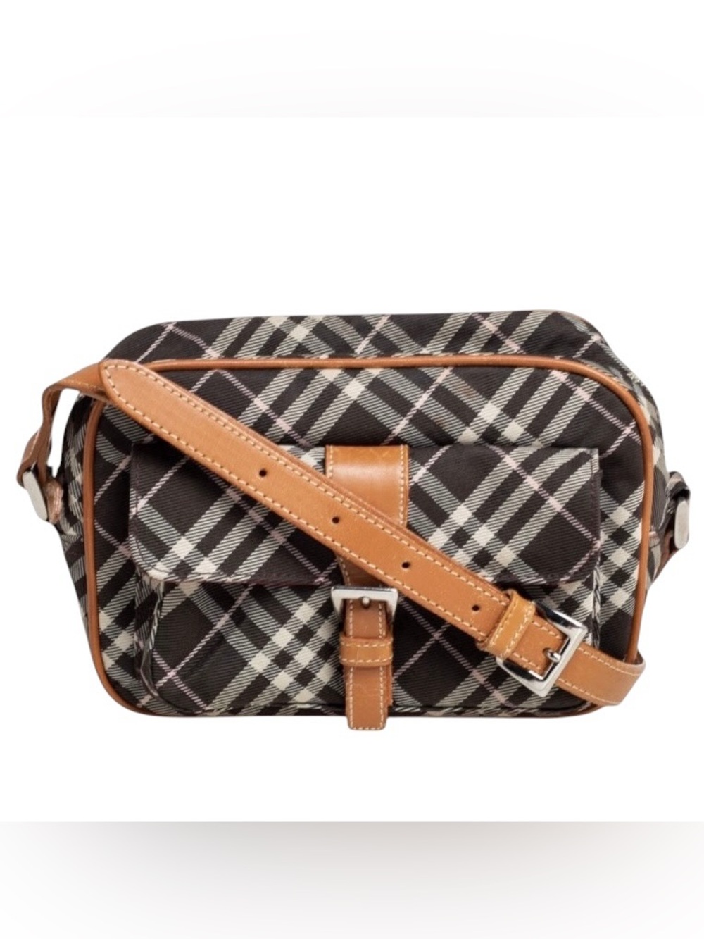 Burberry Blue Label Nova Check Canvas & Leather Crossbody Bag